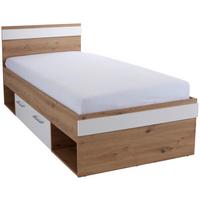 Krevet Box 90 - bijela/boje grafita, Moderno, drvni materijal (90/200cm) - Modern Living