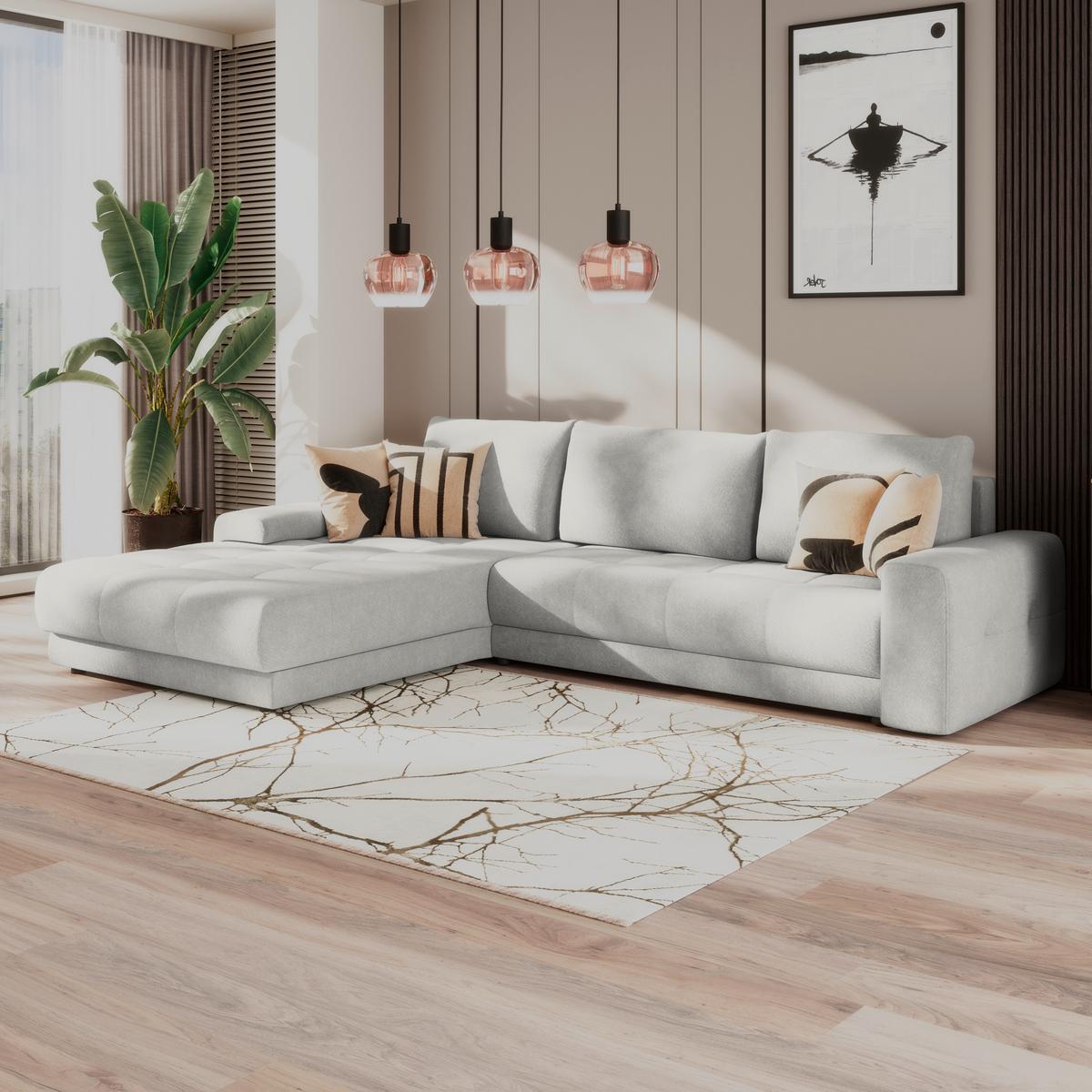 COLțAR - gri deschis, Trend, textil (213/308cm) - Luca Bessoni