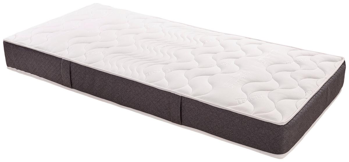 Komfortschaummatratze H2+H3 ca. 90x200 cm - Weiß/Grau, MODERN, Textil (90/200cm)