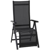 Garten-Relaxsessel TESORO Tesoro B: 61cm - Anthrazit/Schwarz, KONVENTIONELL, Kunststoff/Textil (61/111/72cm) - Siena Garden