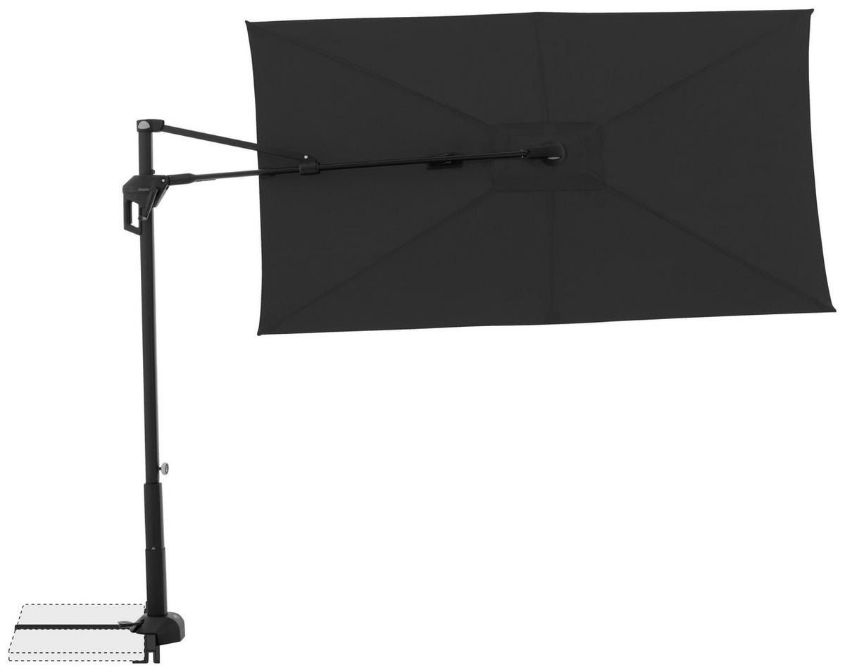 Pendelschirm Active City Schwarz ca. 240x135cm - Anthrazit/Schwarz, Basics, Textil/Metall (240/135cm) - Doppler