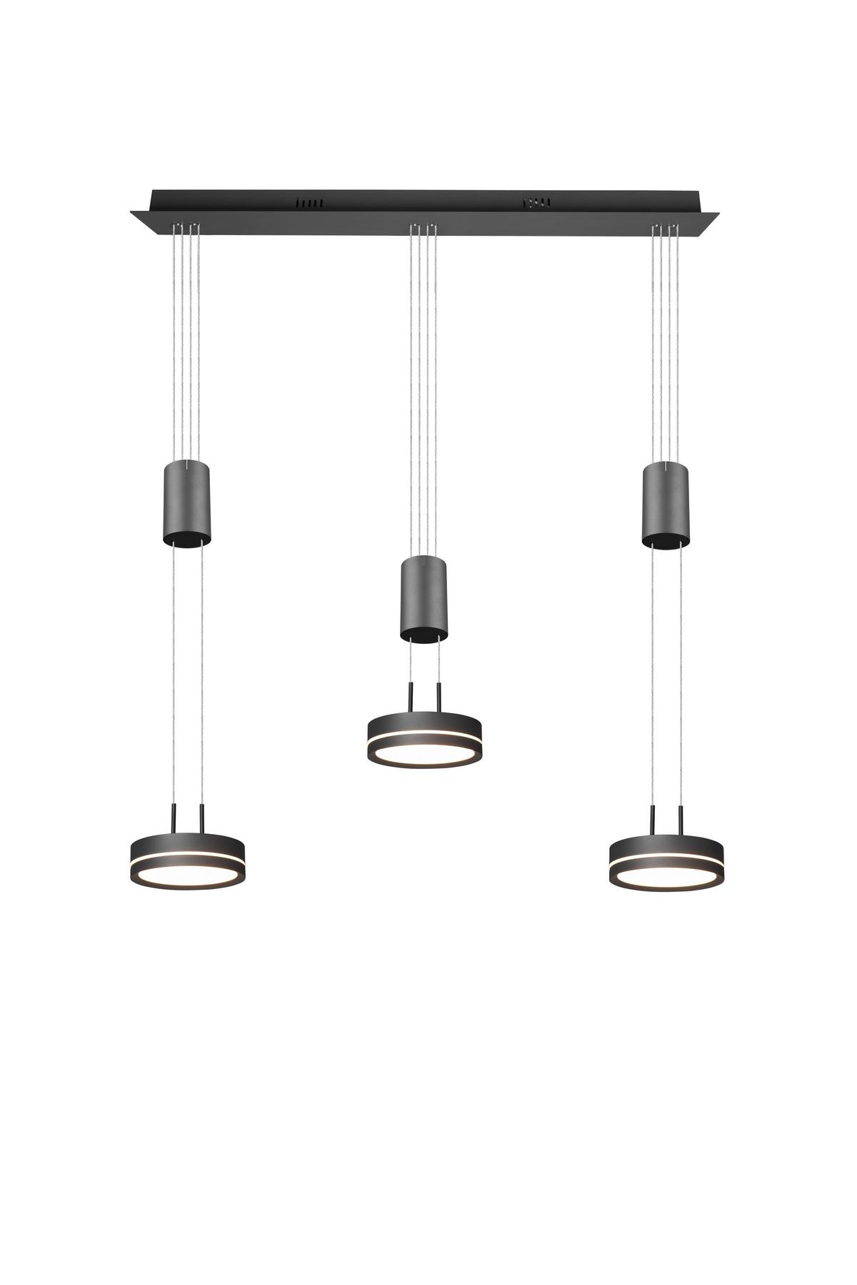 LAMPA WISZĄCA LED 326510342 FRANKLIN - antracytowy/biały, Lifestyle, tworzywo sztuczne/metal (85/14/180cm) - Trio Leuchten