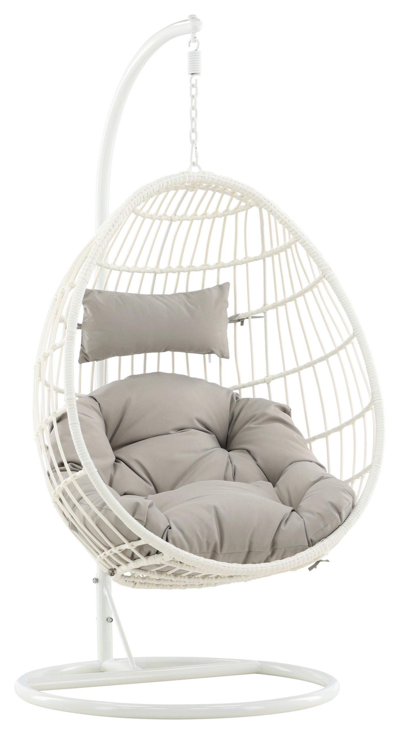 HÄNGESESSEL VIGA - Weiß, KONVENTIONELL, Holz (95/196/95cm) - Gardenson