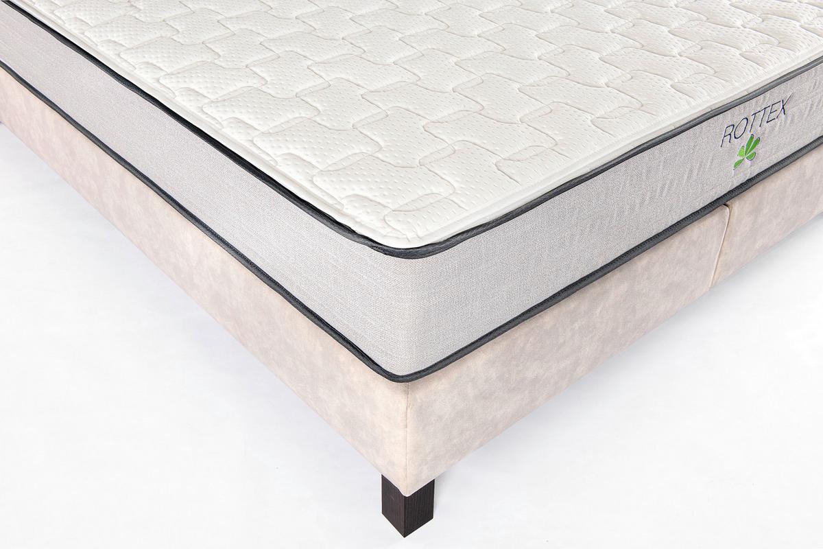 Boxspring Ágy Pasadena - krémszínű, Modern, faalapú anyag/textil (160/200cm)