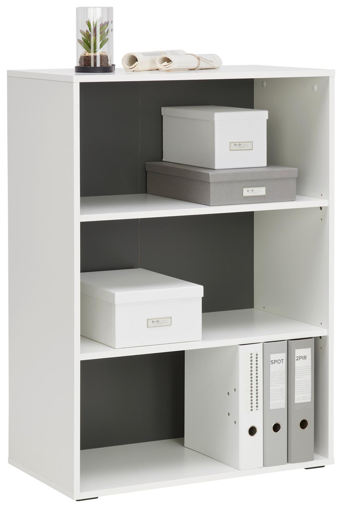 REGAŁ AVANTI - antracytowy/biały, Basics, materiał drewnopochodny/tworzywo sztuczne (75/103,8/40cm) - MID.YOU