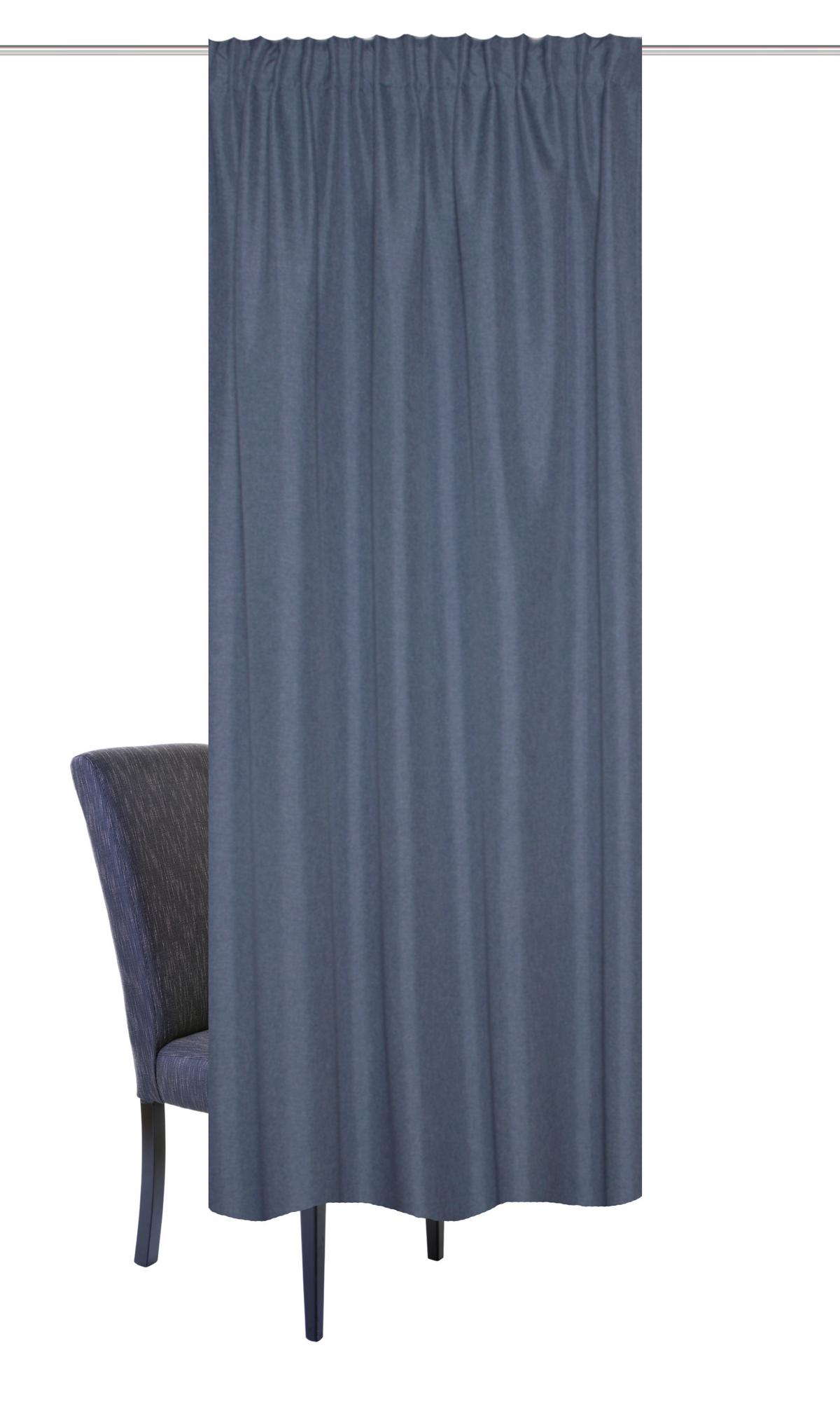 Wärmeschutzvorhang Eskimo Blau ca. 135x225cm - Blau, Basics, Textil (135/225cm) - Schmidt W. Gmbh