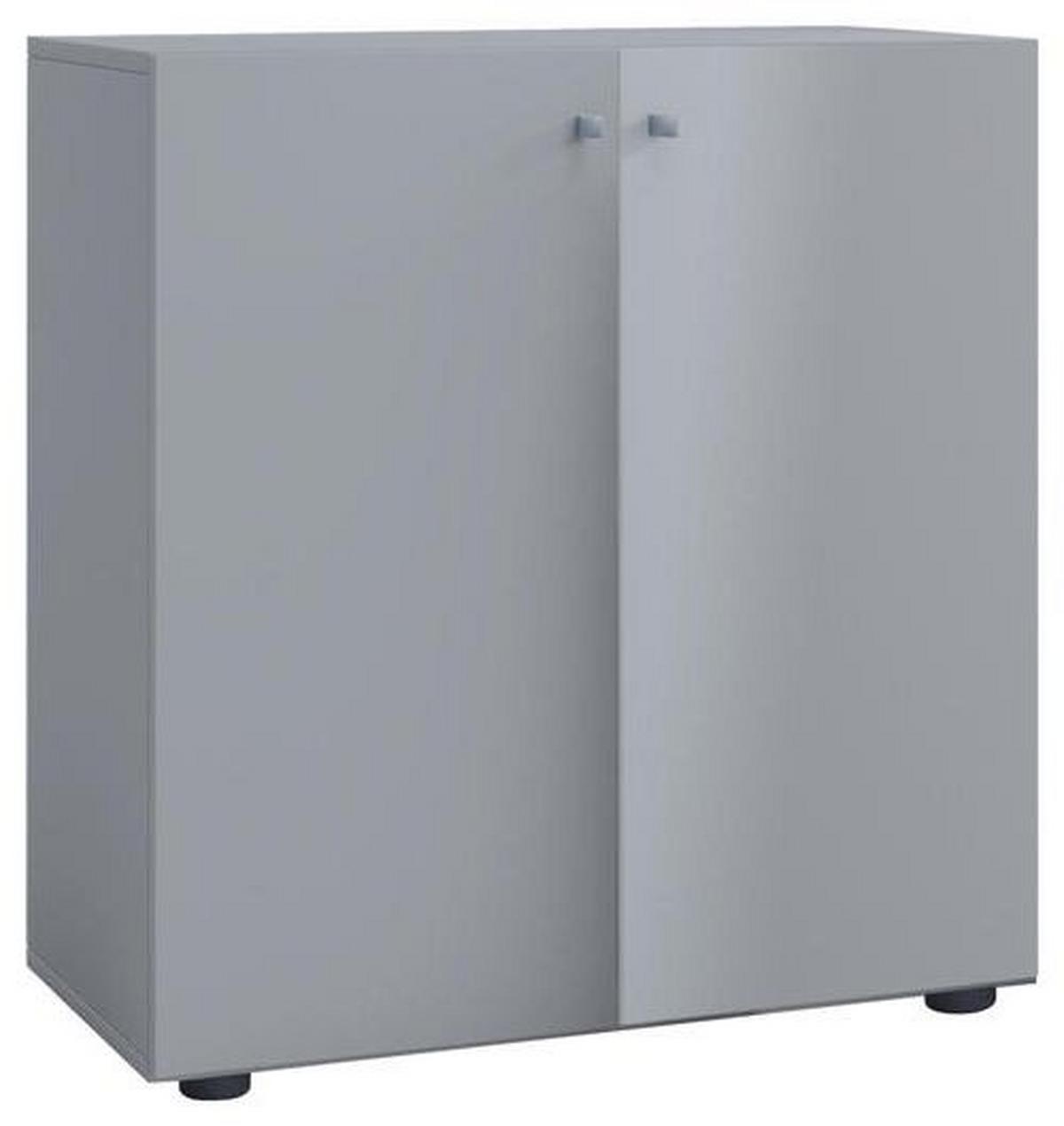 Aktenschrank Vandol Mini ca. 70x70x39 cm Grau - Grau, Basics, Holzwerkstoff (70/74/39cm) - MID.YOU