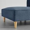 RECAMIERE FANNY - blå/naturfärgad, Modern, trä/textil (154/55/73cm) - Bessagi Home