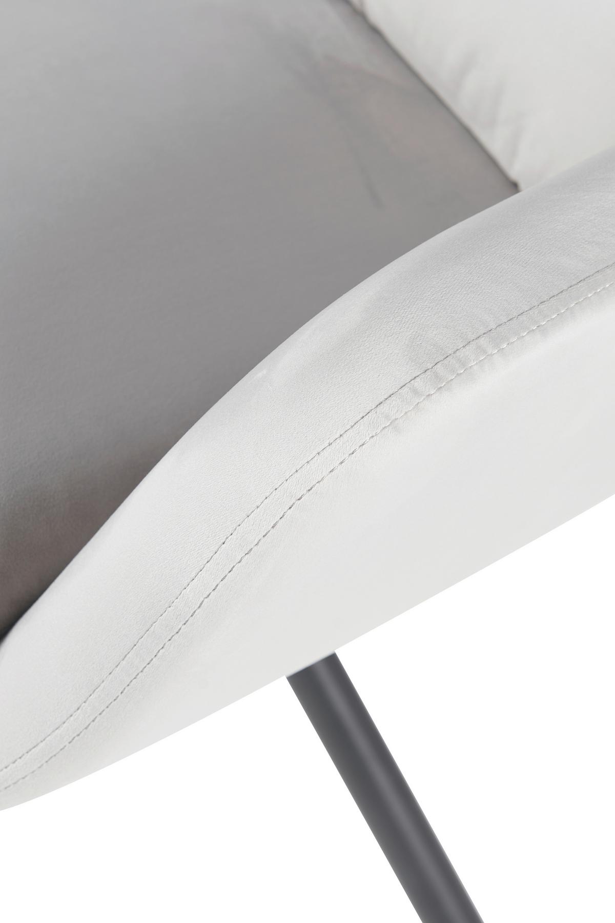 ARMLEHNSTUHL-SET PARMA S 2ER-SET - Hellgrau/Schwarz, MODERN, Textil/Metall (63/89/70cm) - MID.YOU