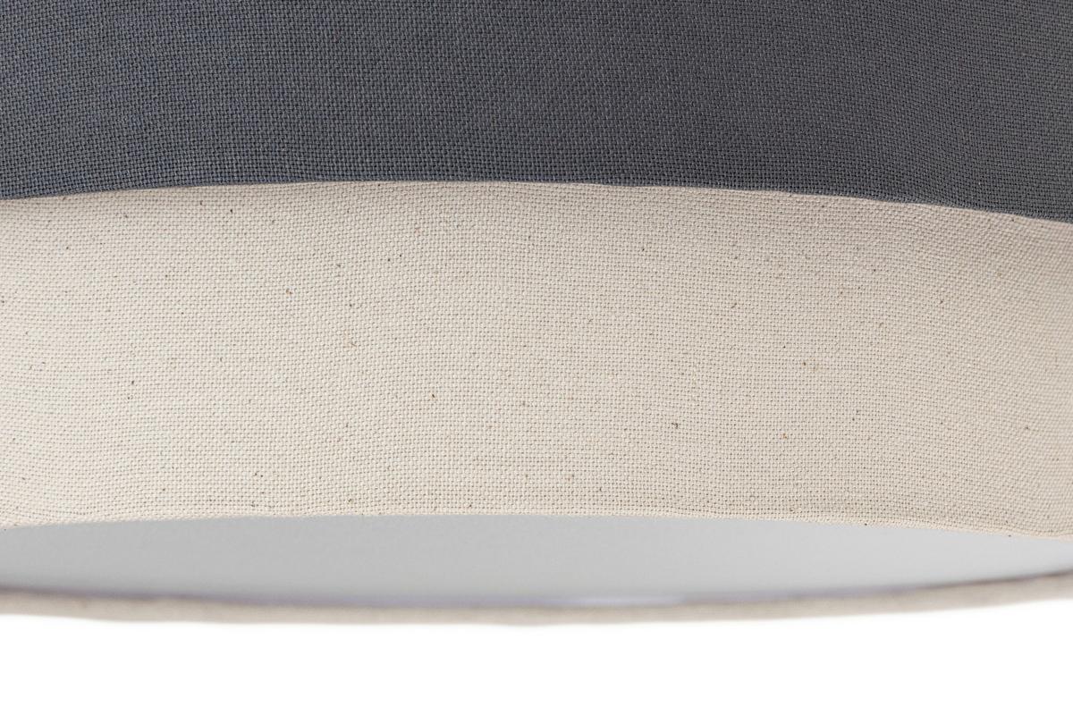 LAMPA SUFITOWA GINA - antracytowy/kolor naturalny, Design, tworzywo sztuczne/metal (37/13cm) - Novel