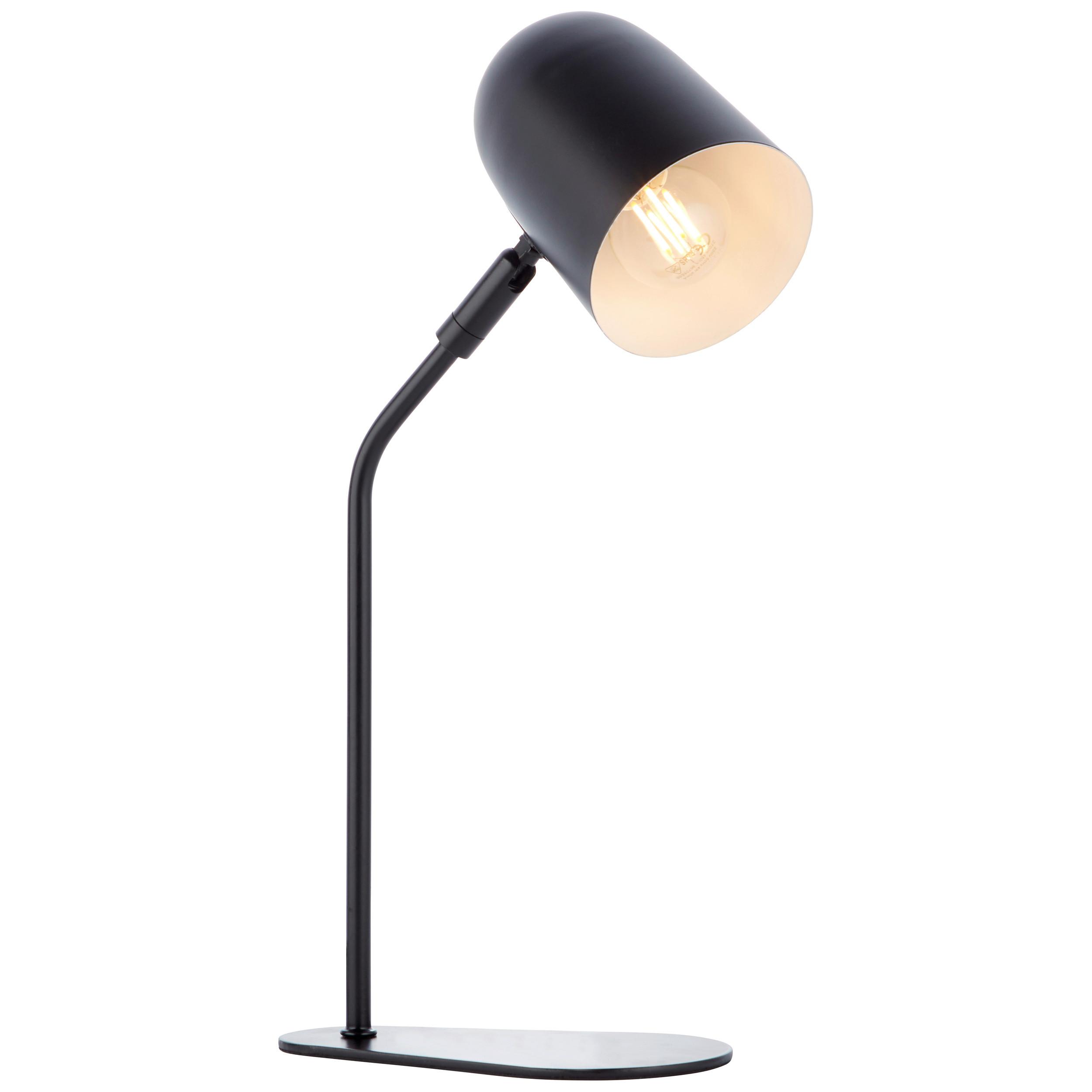 Tischleuchte Tong Schwarz max. 25 Watt - Schwarz, Design, Metall (38/10/21,7cm) - Brilliant