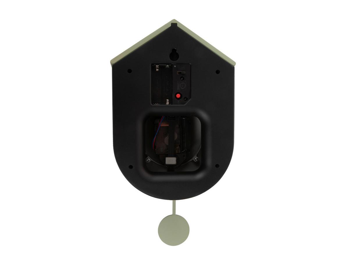 ZEGAR ŚCIENNY GRATO CUCKOO - jadeitowa zieleń, Basics, tworzywo sztuczne (17.5/9/33cm) - Karlsson