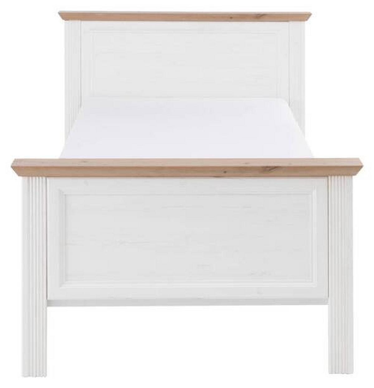 Klasični Krevet Jasmin Ii - bijela/hrast Artisan, Lifestyle, drvni materijal/plastika (100/200cm) - Modern Living