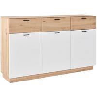 Komoda Tonale - bijela/hrast Artisan, Konvencionalno, drvni materijal/plastika (159,7/97,8/40cm) - Modern Living