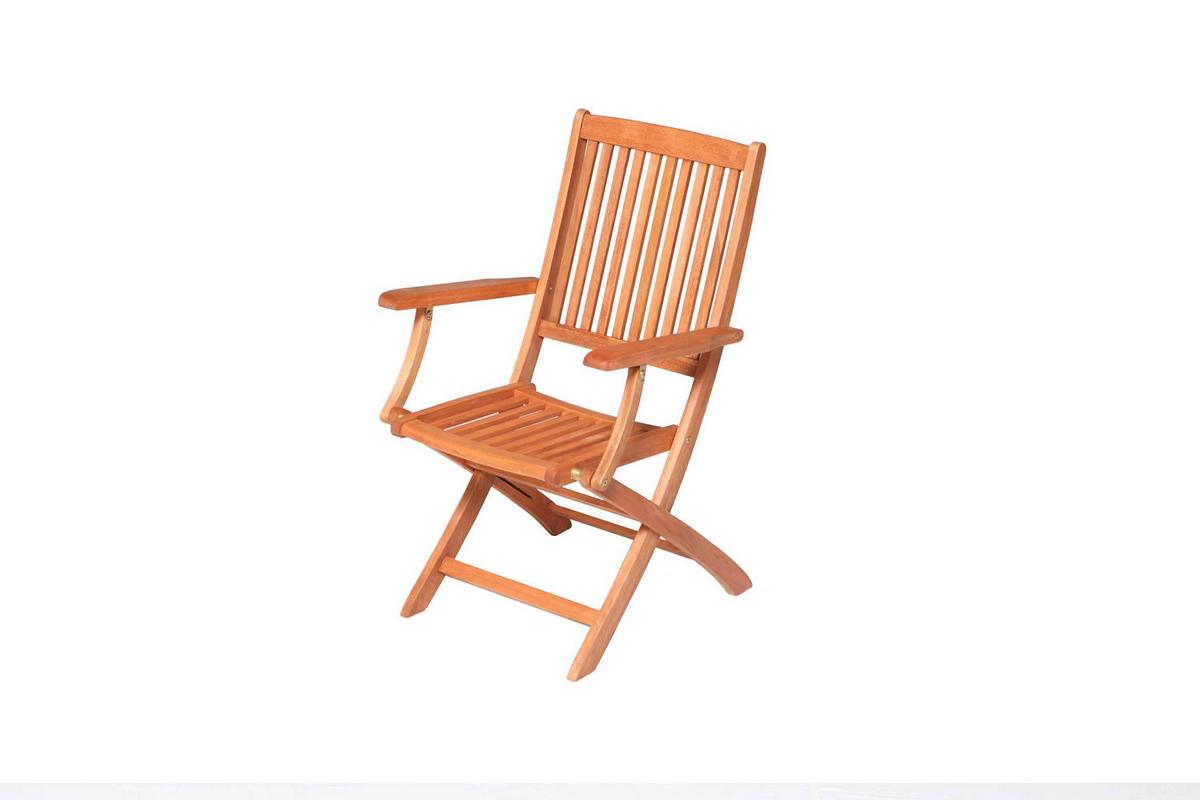 Gartentischgruppe Rio Holz 5-tlg. klappbar - Eukalyptusholzfarben, KONVENTIONELL, Holz - Gardenson