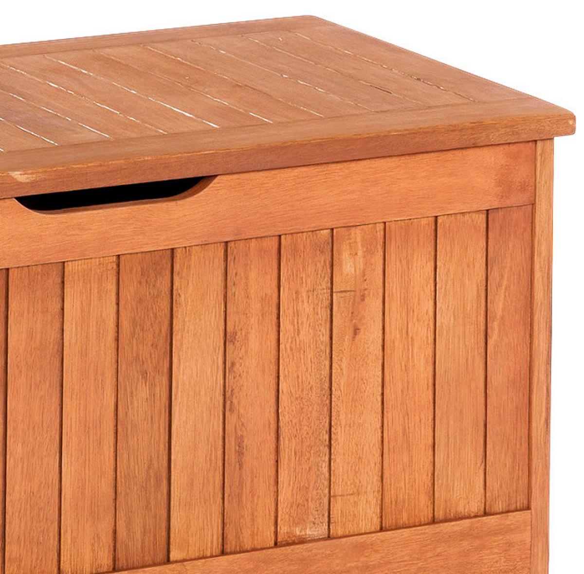 Kissenbox BxHxT: 88x45x45 cm Echtholz - Naturfarben, ROMANTIK / LANDHAUS, Holz (88/45/45cm) - Gardenson