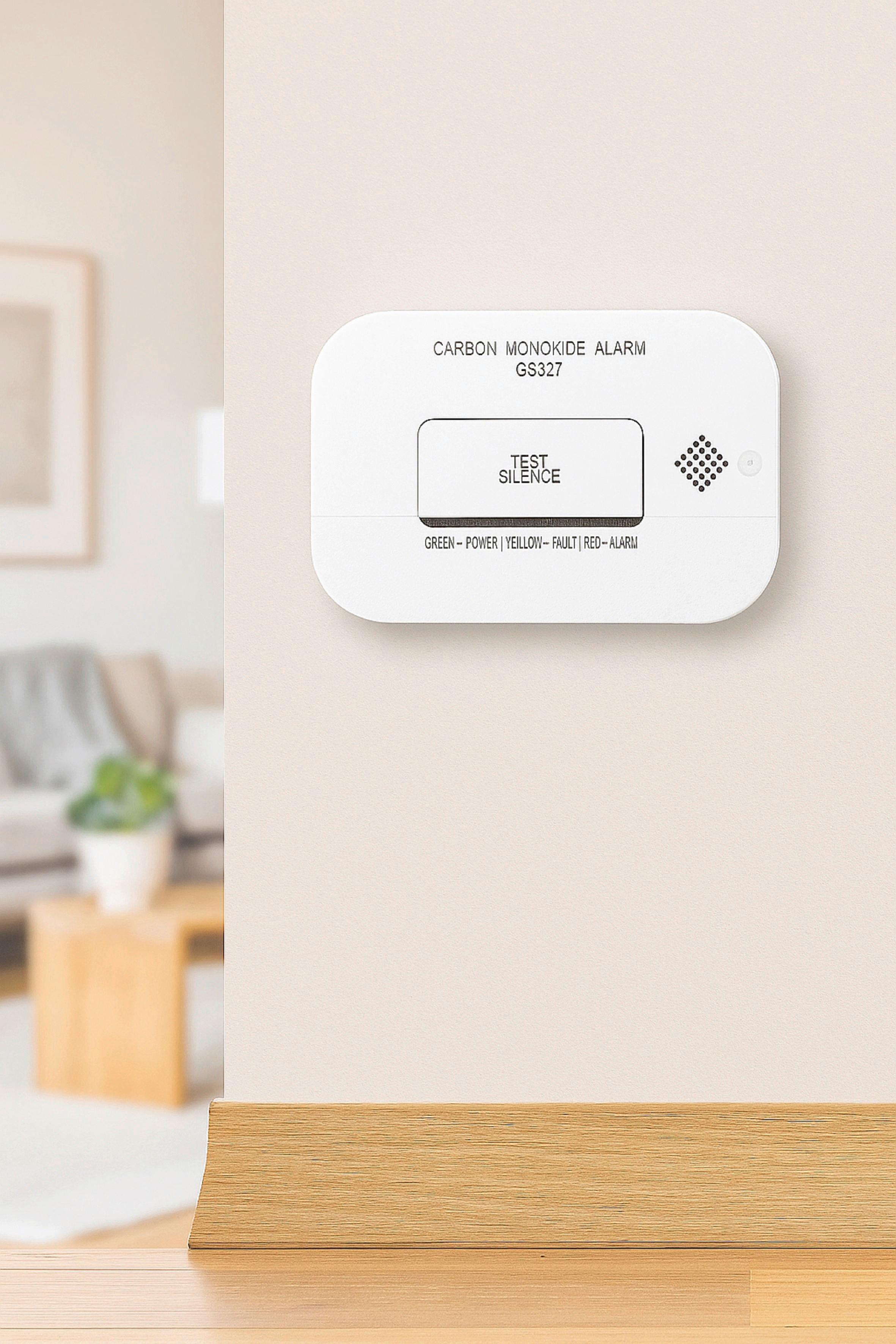 Szénmonoxid Riasztó Co Érzékelő Gs827 - fehér, Basics, műanyag