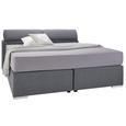 Boxspringbett Grau 160x200cm - Silberfarben/Grau, KONVENTIONELL, Kunststoff/Textil (228/172/36/78cm) - PREMIUM LIVING