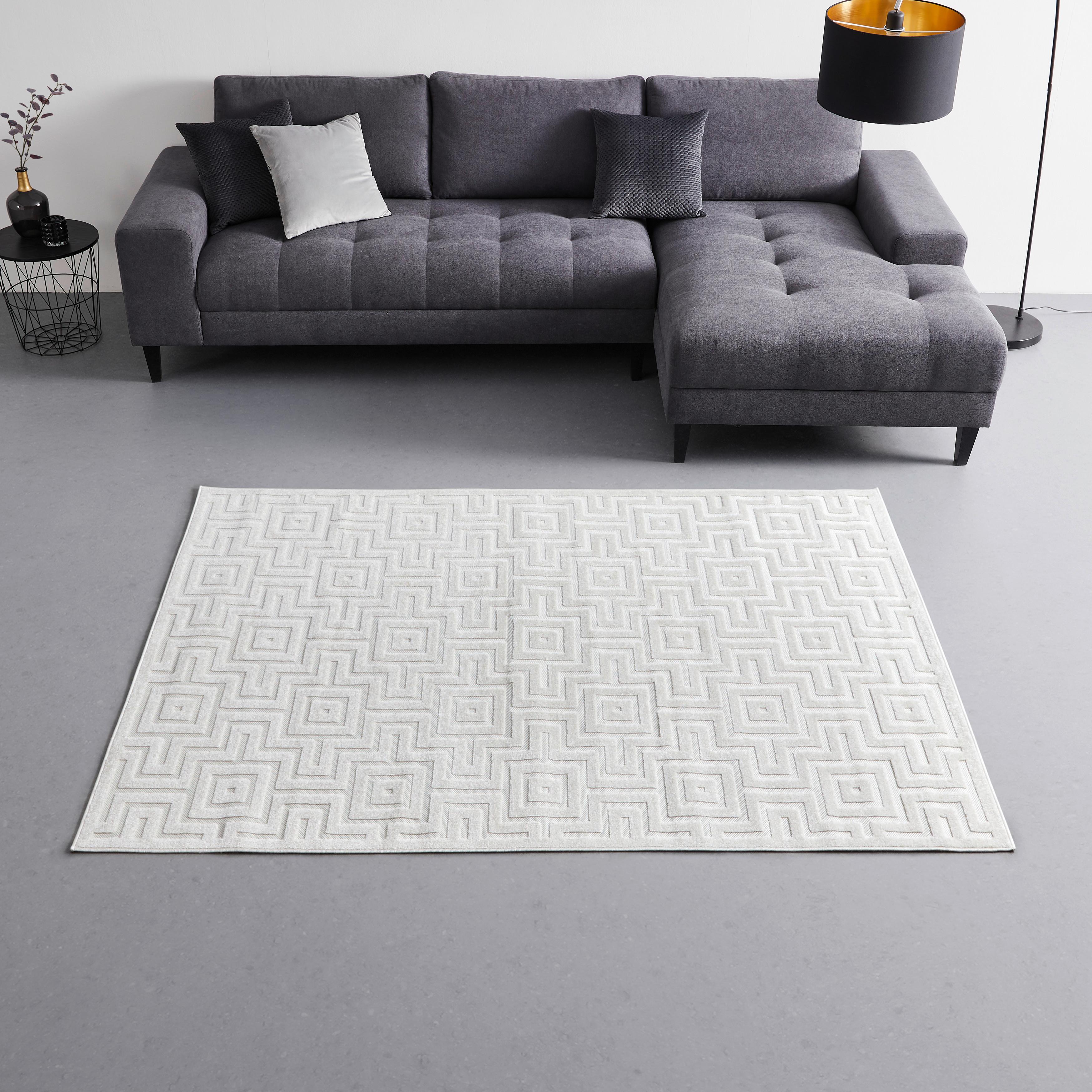 Webteppich Solar in Beige ca. 80x150cm - Beige, MODERN (80/150cm) - Modern Living