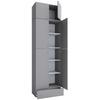 Schuhschrank Lona XXL ca.70x240x39cm Grau - Schwarz/Grau, MODERN, Holzwerkstoff/Kunststoff (70/240/39cm) - MID.YOU
