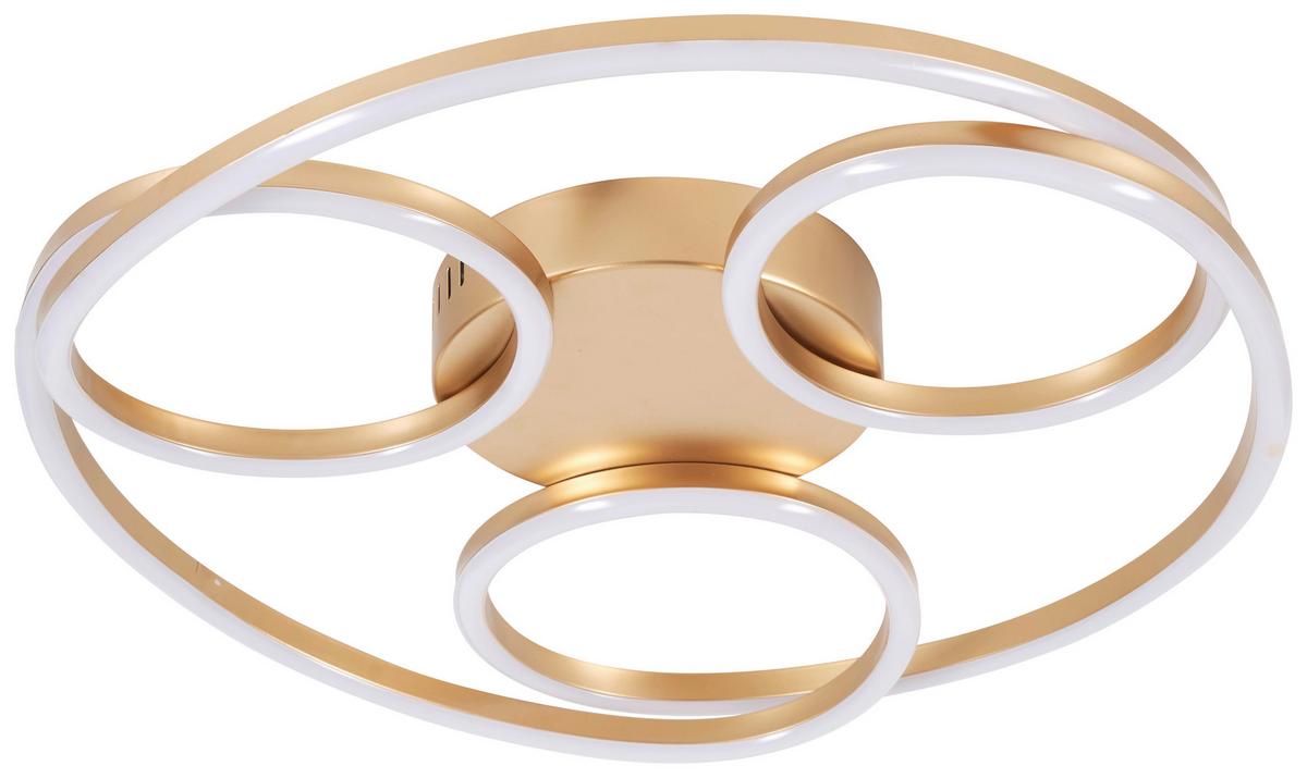 Stropna Led-svetilka Rundim - barve šampanjca, Moderno, kovina/umetna masa (51/8cm) - Mömax