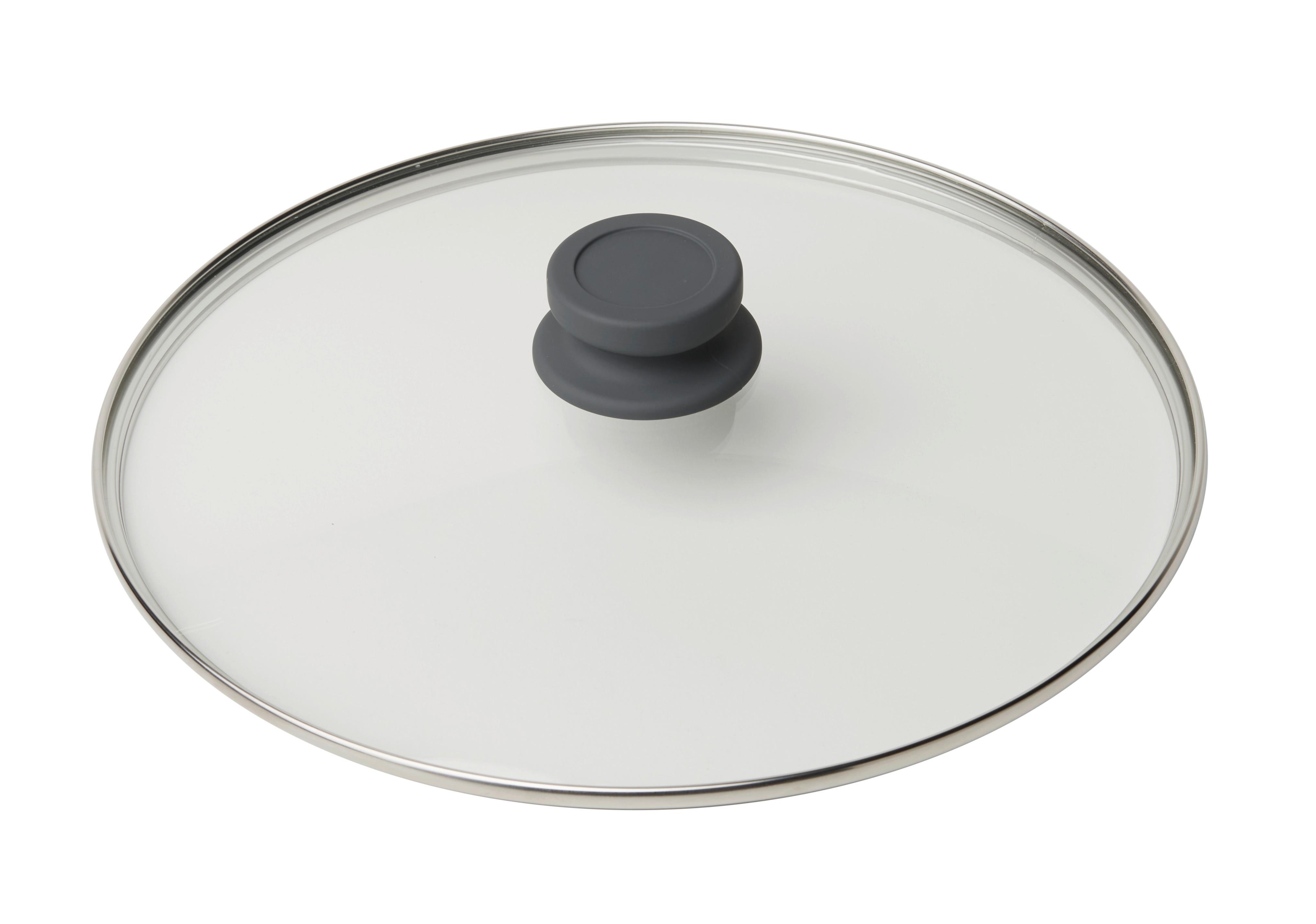 Deckel Basic Ø ca. 30cm - Klar/Silberfarben, KONVENTIONELL, Glas/Kunststoff (30cm) - Mömax