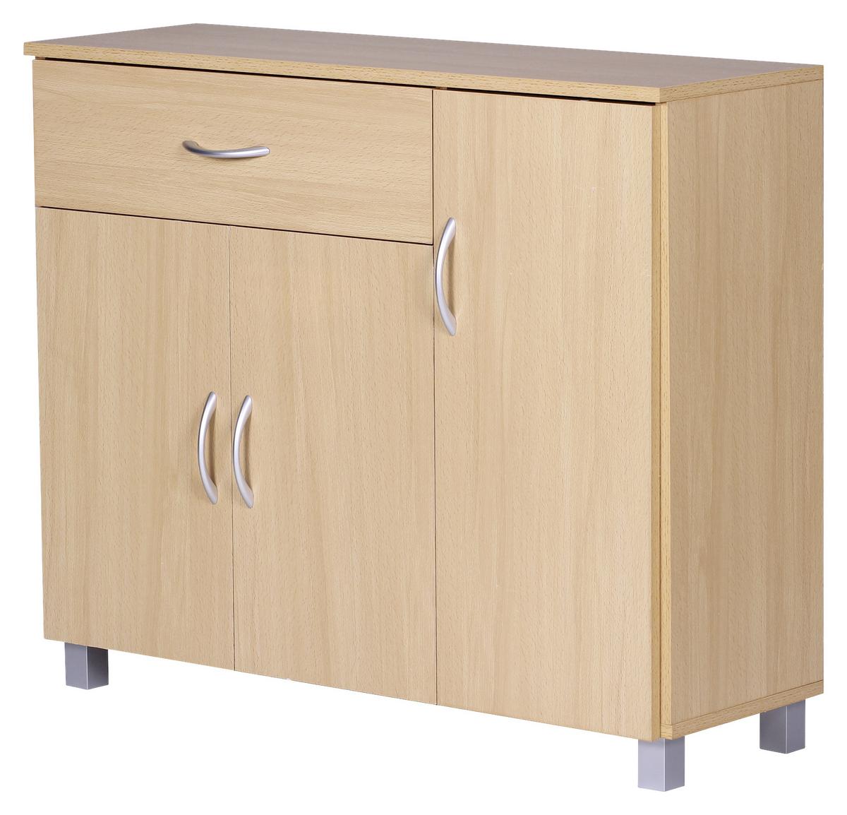 Komoda Jarry - siva/barve bukve, Konvencionalno, leseni material (90/75/30cm) - MID.YOU
