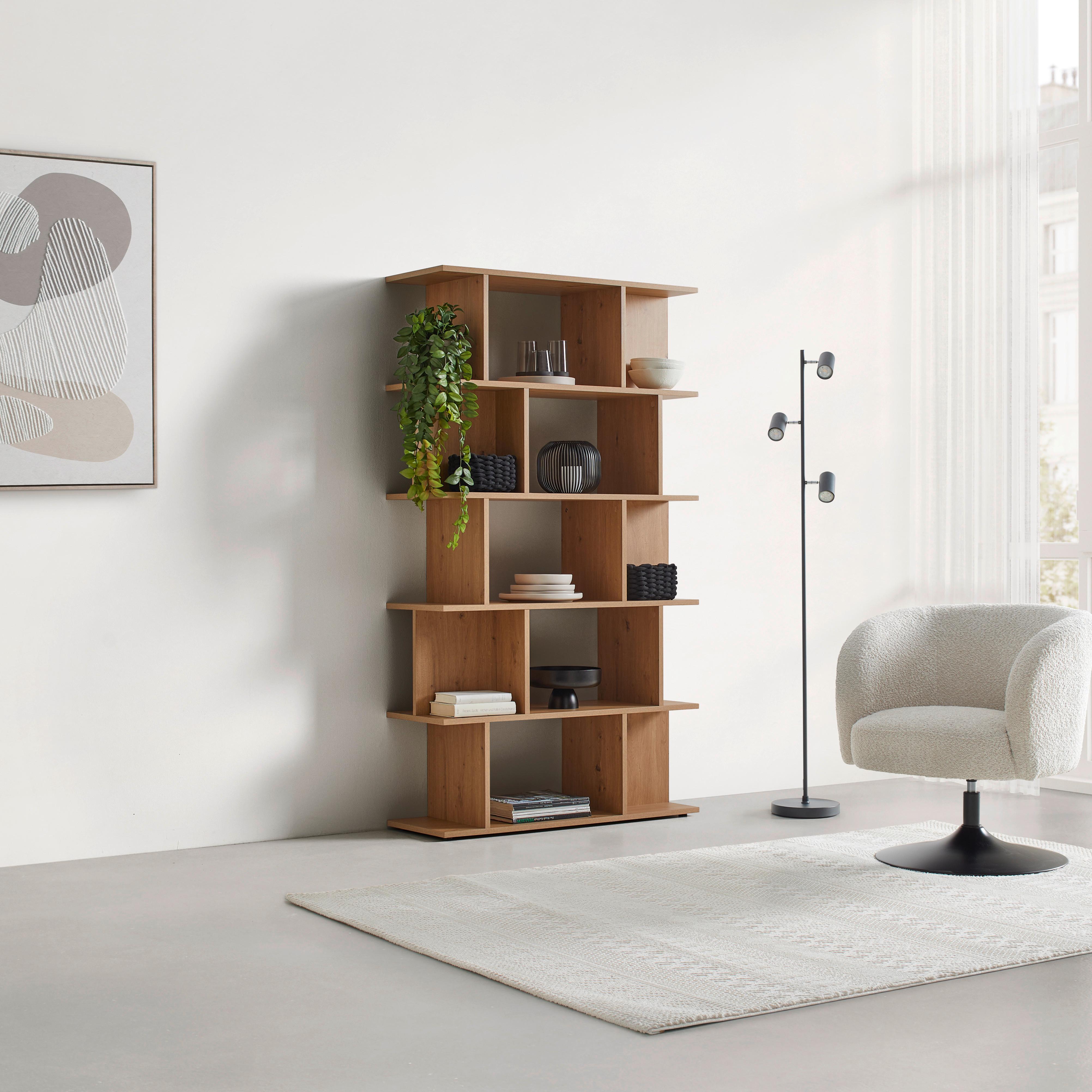Regal Pizzo Naturfarben - Naturfarben, MODERN, Holzwerkstoff (100/177/35cm) - Mömax