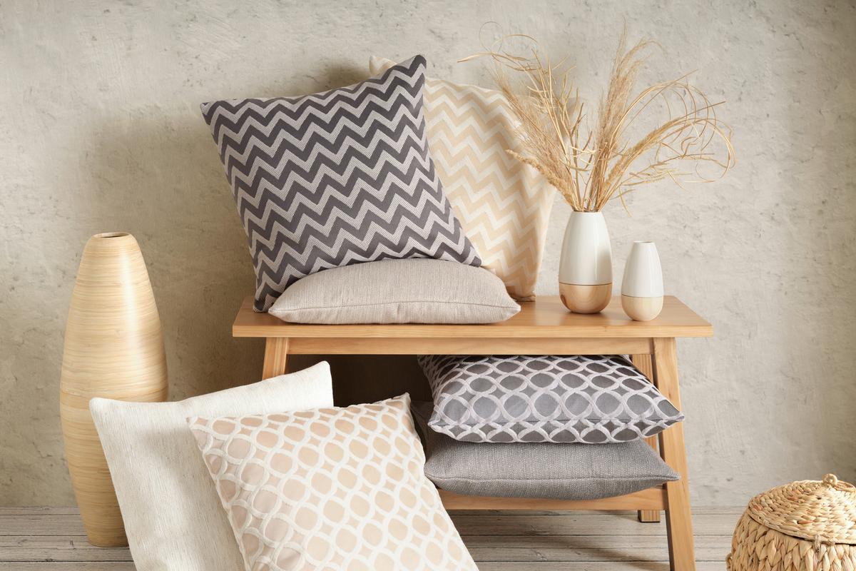 Prevleka Blazine Circle - naravne barve, Basics, tekstil (50/50cm) - Premium Living