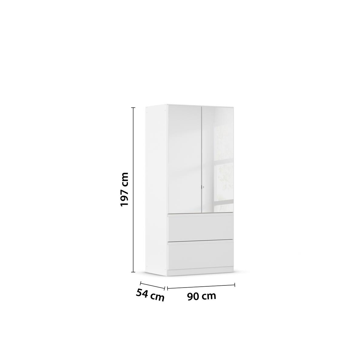 Omara S Klasičnimi Vrati Costa, Bela - bela, Moderno, leseni material (91/197/54cm) - Rauch Möbel