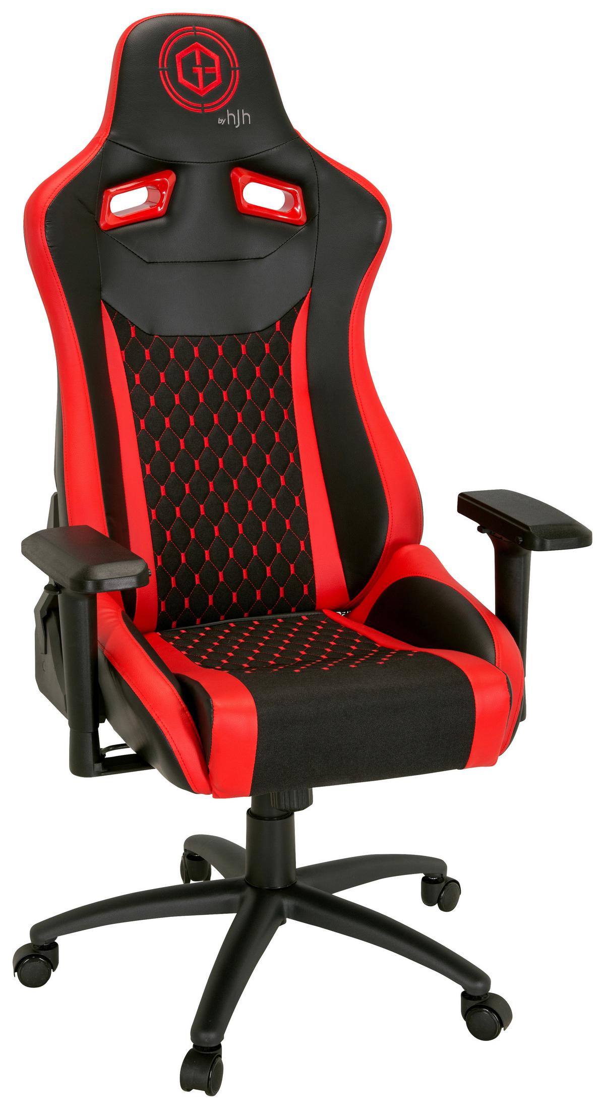 Gaming Stol Gamebreaker Sx 04, Črna, Rdeča - rdeča/črna, Moderno, kovina/umetna masa (74/137/66cm) - MID.YOU
