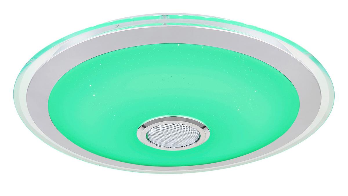Stropna Led-svetilka Dunny, S Sijalko - barve kroma/srebrne barve, Konvencionalno, kovina/umetna masa (43/10,5cm) - Globo