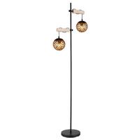 Stoječa Svetilka 15660s - črna/naravne barve, Design, kovina/umetna masa (51/25/168cm) - Globo