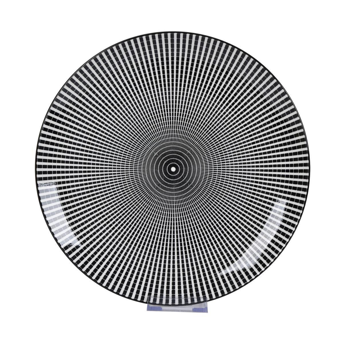 Plitvi Krožnik Shiva - črna/bela, Trendi, keramika (27/2,5cm) - Mömax