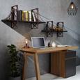 Wandregal Braun - Braun, LIFESTYLE, Metall (100/46/26cm) - Modern Living