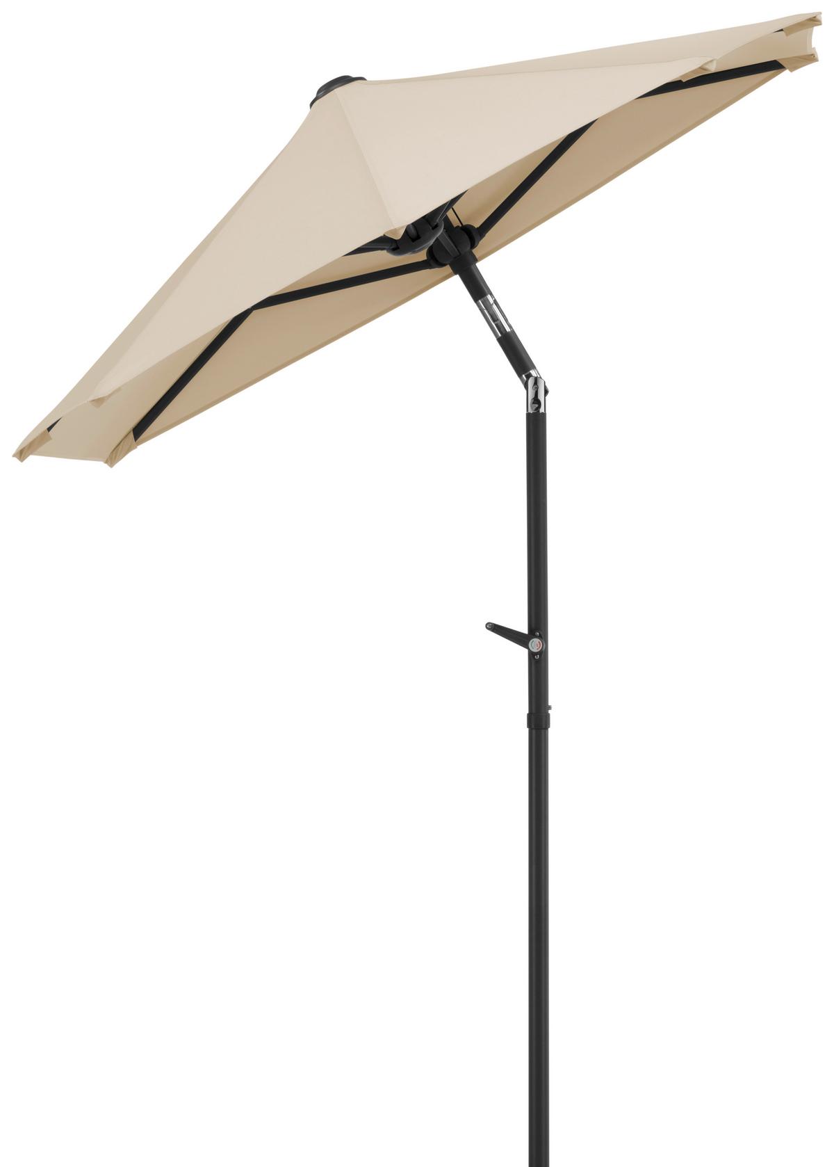 Ampelschirm Salerno Mezza ca.150x228x150cm Naturfarben - Anthrazit/Naturfarben, Basics, Textil/Metall (150/228/150cm) - Schneider