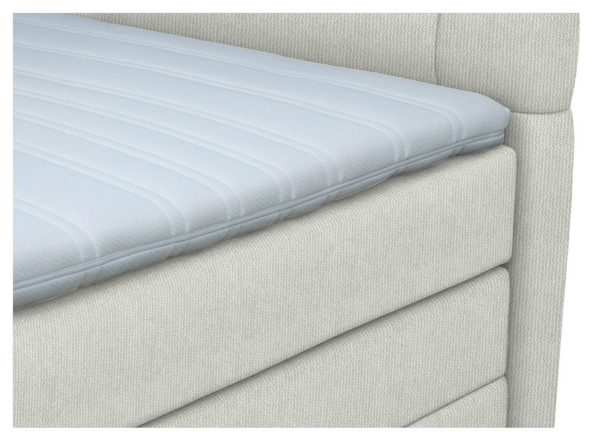Boxspringbett London Grau ca. 160x200cm - Chromfarben/Grau, MODERN, Holz/Holzwerkstoff (160/200cm) - Premium Living
