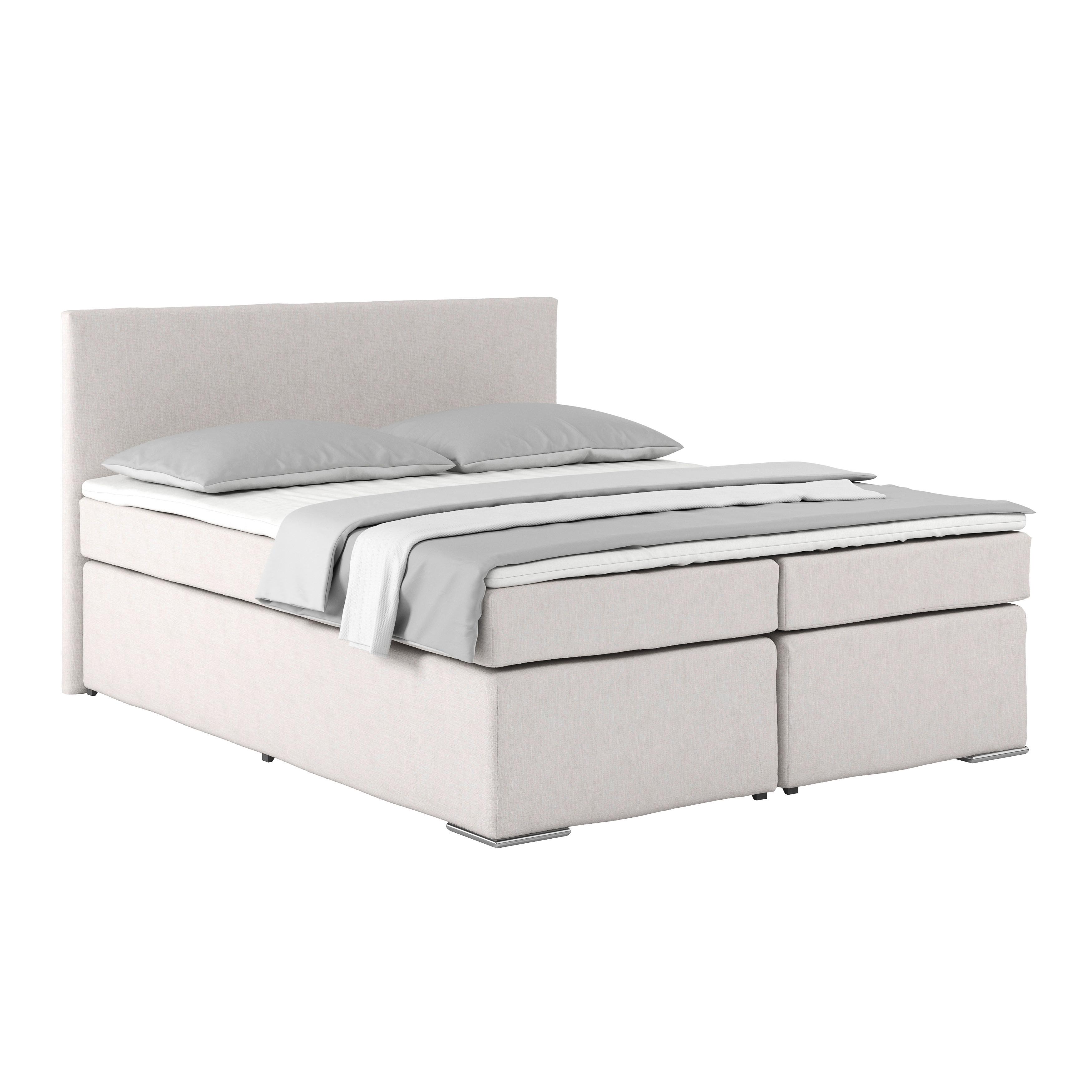 Boxspring Krevet Nero - boje pijeska/boje kroma, Konvencionalno, tekstil/metal (160/200cm) - Best Price