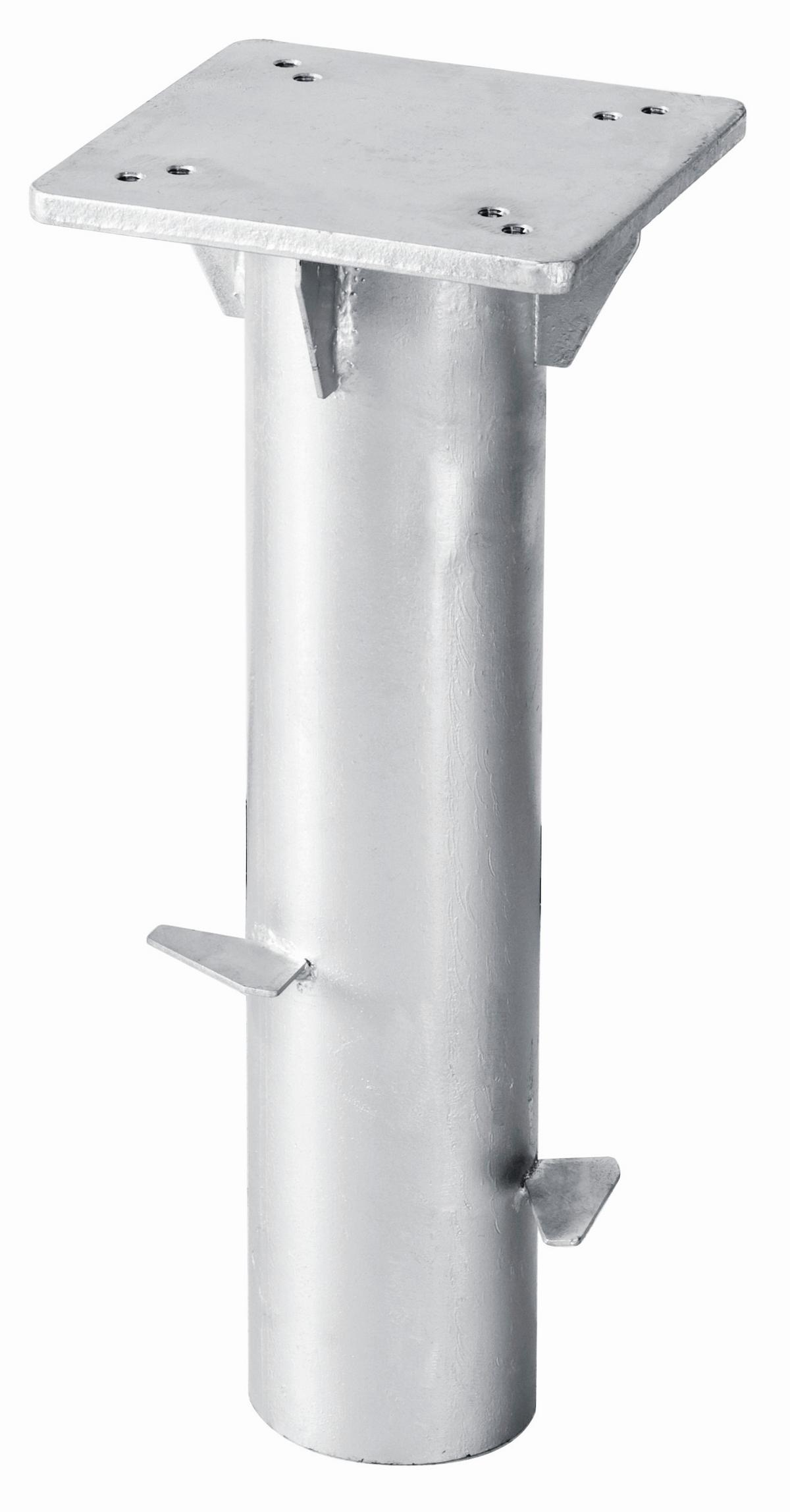 Schneider Sonnenschirmständer Universal Bodenplatte Stahl - Silberfarben, Basics, Metall (16/16/40cm) - Schneider
