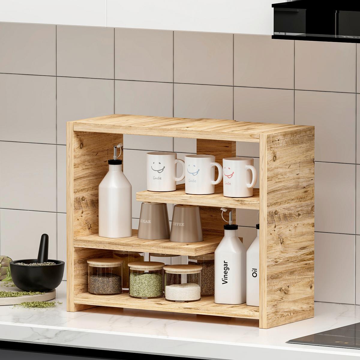 WANDREGAL GUPSE WANDREGAL - Kieferfarben, Design, Holzwerkstoff (49/40/21cm) - Livetastic