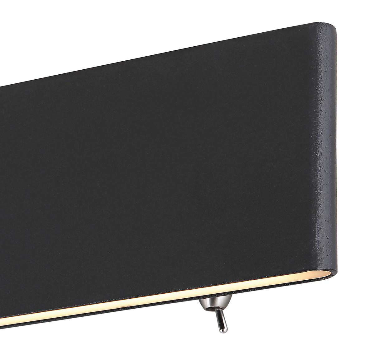 LED-Wandleuchte Siegfried max. 8 Watt - Opal/Schwarz, Design, Kunststoff/Metall (22,5/4,5/8cm) - Globo