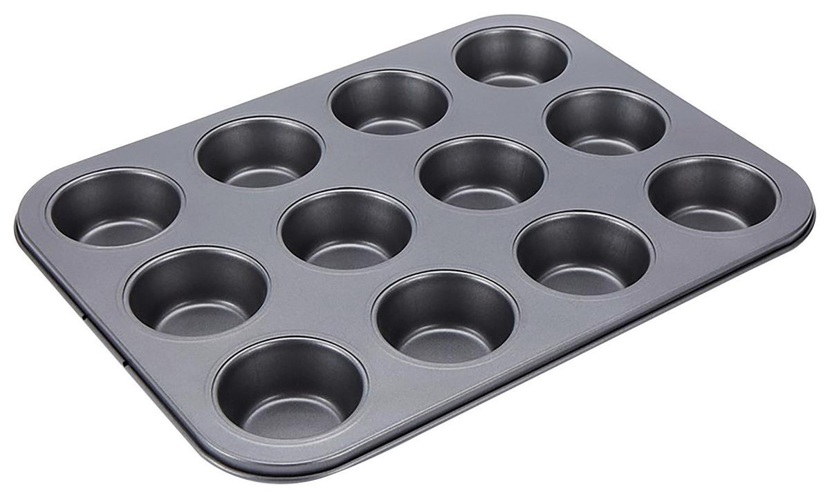 Tavă pentru brioșe Bakery - gri, Konventionell, metal (35/26,5/3cm) - Mömax