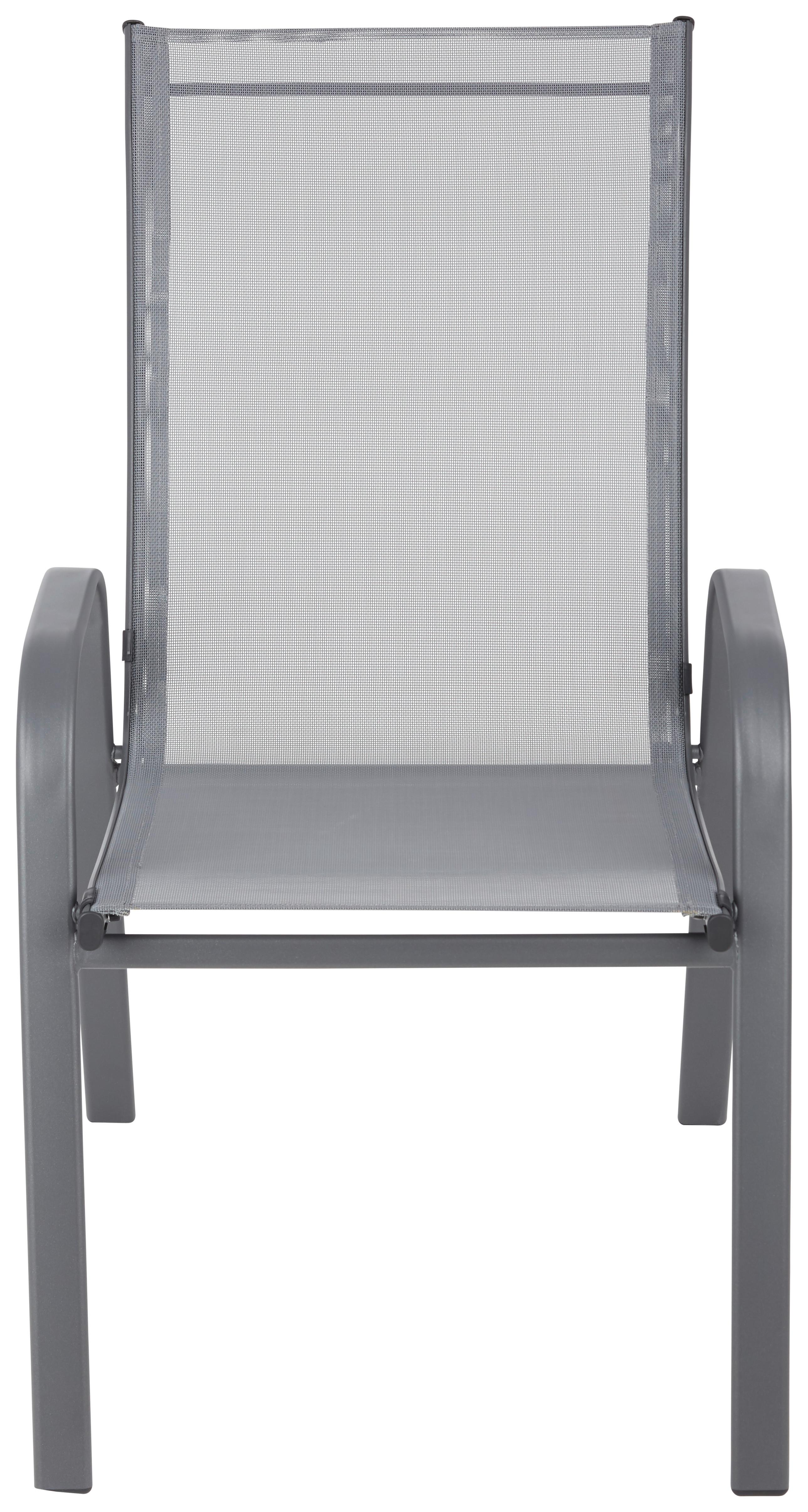 Stolica Stitch - tamnosiva/siva, Osnovno, metal/tekstil (54/92/73cm) - Mömax