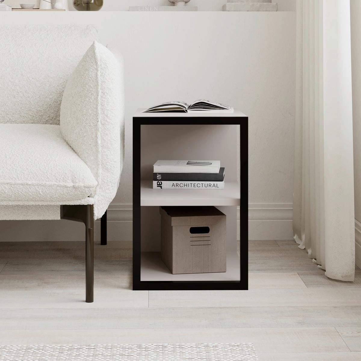 Beistelltisch Echo ca. 42x45x30 cm Mokka - Mokka, Design, Holzwerkstoff/Metall (42/30/45cm) - Livetastic