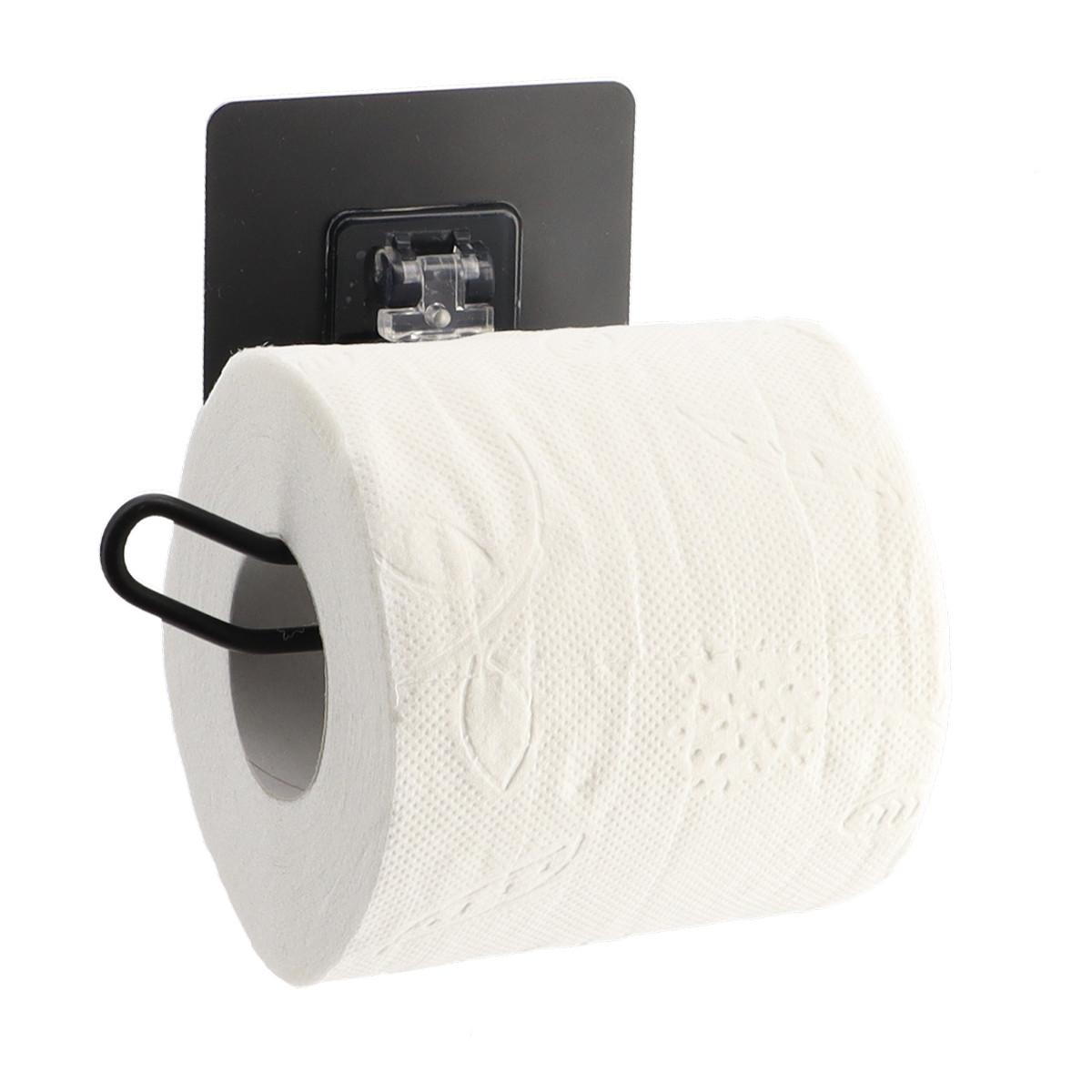 Suport pentru hârtie igienică Batho - negru, Basics, metal (14/6,6/14cm)