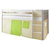Spielbett Holz Malte ca. 90x200 Beige/Grün - Beige/Weiß, Natur, Holz (90/200cm) - MID.YOU