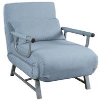 Fotelj S Funkcijo Ležišča Kolino, Modra - modra/siva, Moderno, kovina/tekstil (64/95/78cm) - MID.YOU