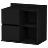 Nachttisch Juno ca. 60x53,2x35 cm Schwarz - Schwarz, Design, Holzwerkstoff (60/53,2/35cm) - MID.YOU