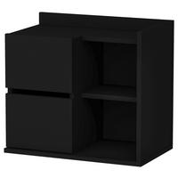 Nachttisch Juno ca. 60x53,2x35 cm Schwarz - Schwarz, Design, Holzwerkstoff (60/53,2/35cm) - MID.YOU