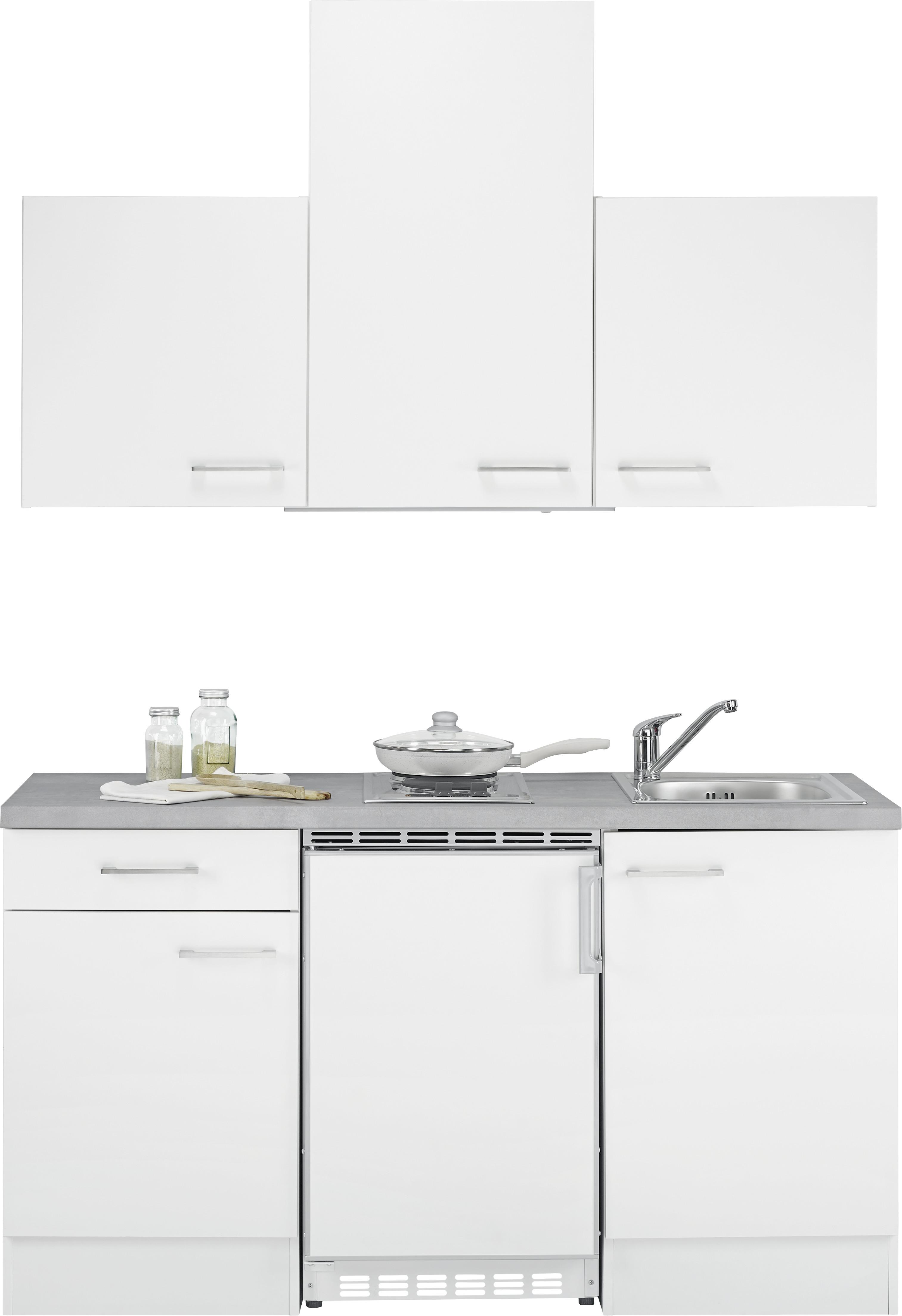Küchenblock Neo in Weiß - Weiß, MODERN, Holzwerkstoff (150cm) - FlexWell